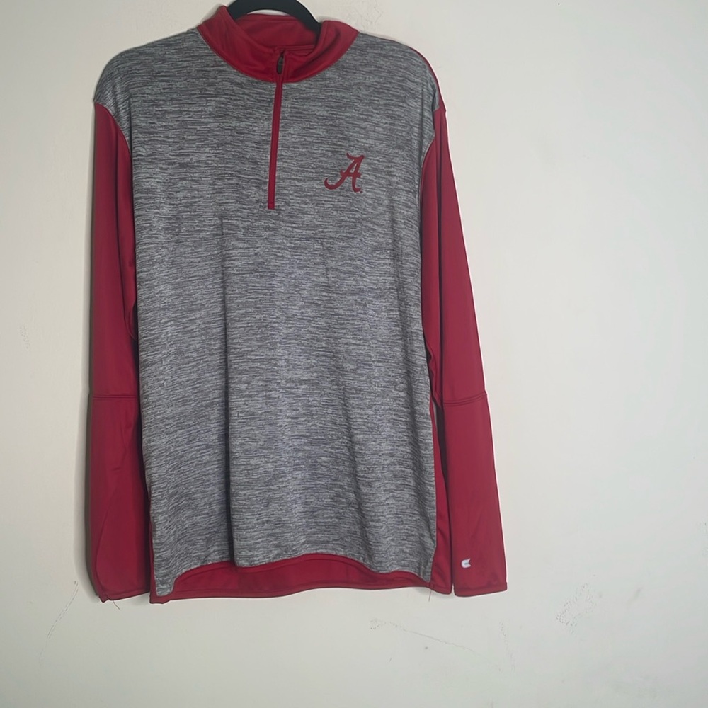 Univ. of Alabama bama large 3/4 zip shirt